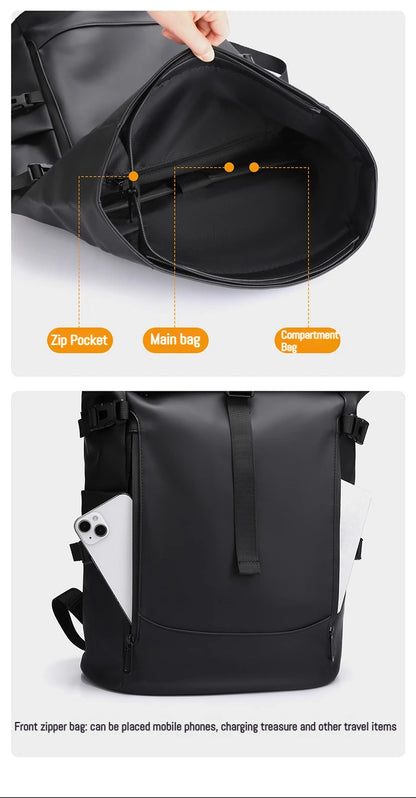 Unisex Urban Nomad Roll-Top Backpack