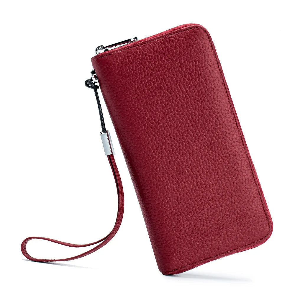 The Coveted Clutch: Women's ZIP Clutch in Top-Grain Leather with RFID Protection