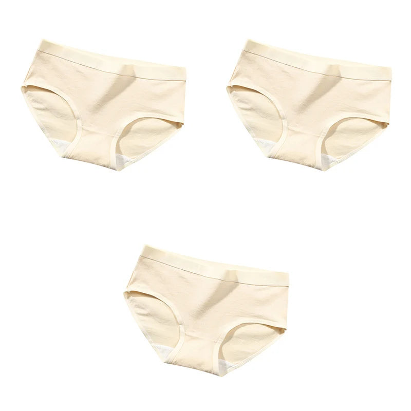 The Bauhaus Rhythm Set | Minimalist Mid-Rise Women's Cotton Briefs (3-Pack)