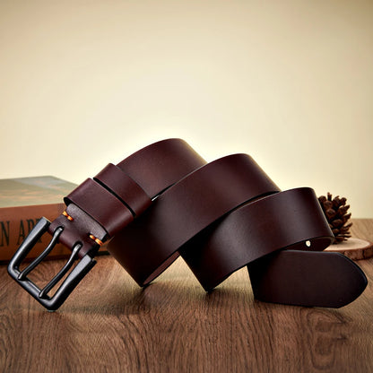 The Maverick | Men's Double-Pin Buckle Real Leather Belt