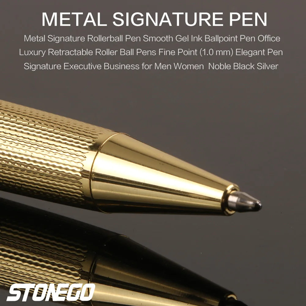 Elevate Every Signature: The STONEGO Executive Crest Rollerball Pen