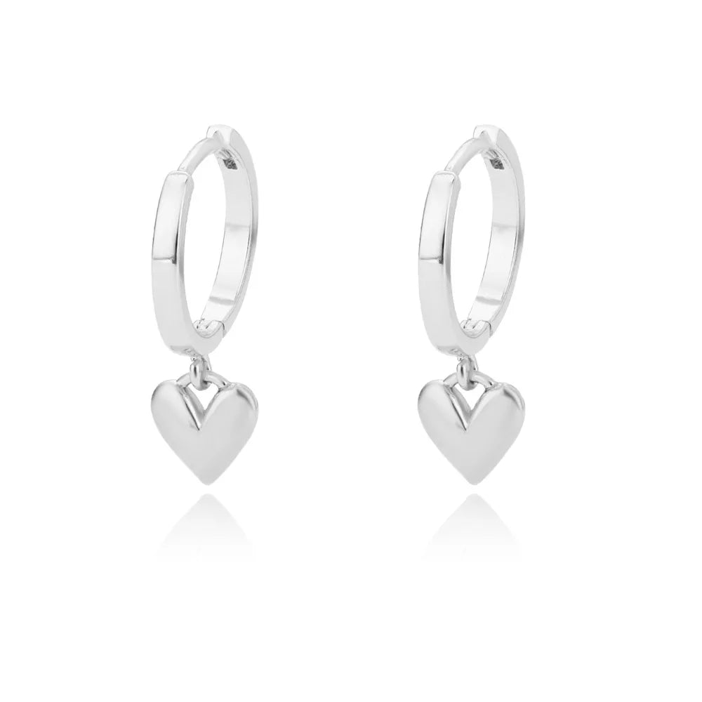 Heart Vintage Gold Drop Earrings