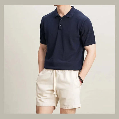 Men’s American Retro Cotton Polo Shirt