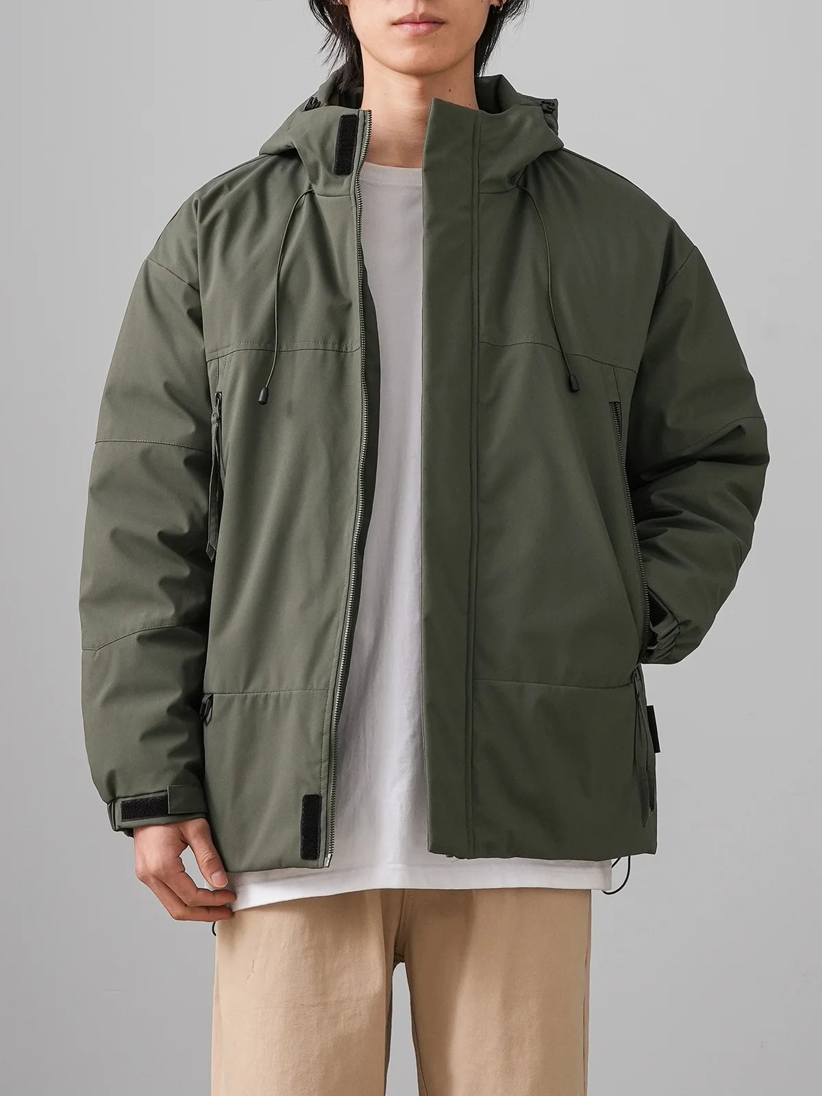 DUKEEN “Brutalism & Bass” 90% White Duck Down Waterproof Parka Puffer