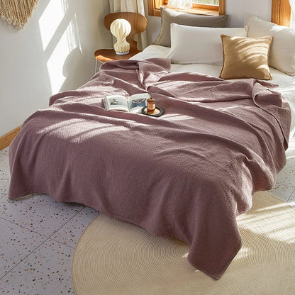 Cloud-Soft All-Season Cocoon 100% Cotton Plaid Blanket