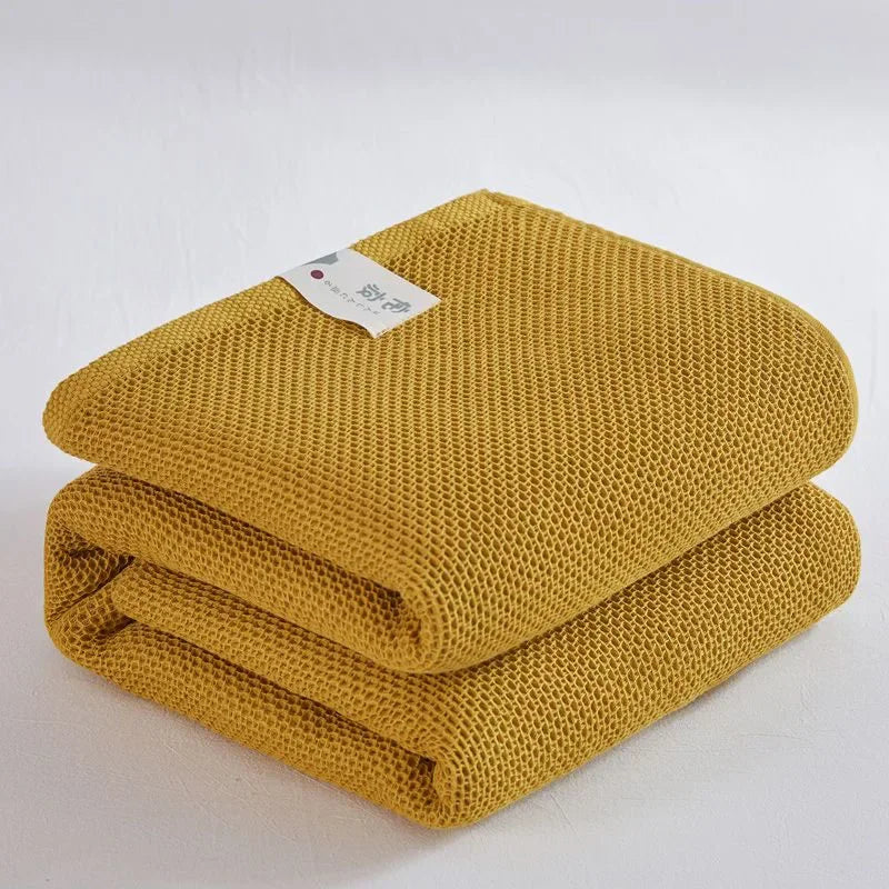 Air-Knit Waffle Summer Blanket | 100% Cotton