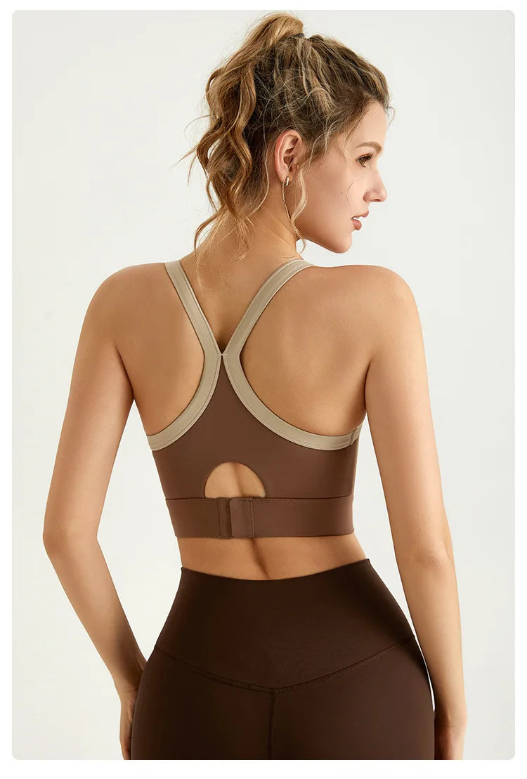 High-Impact Sculpt &amp; Support Yoga Vest Sports Bra