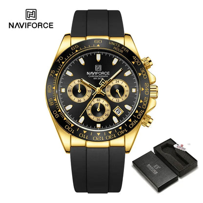The Apex Men's Chrono Quartz Movement Watch : NAVIFORCE NF8054 Racing Speed Watch