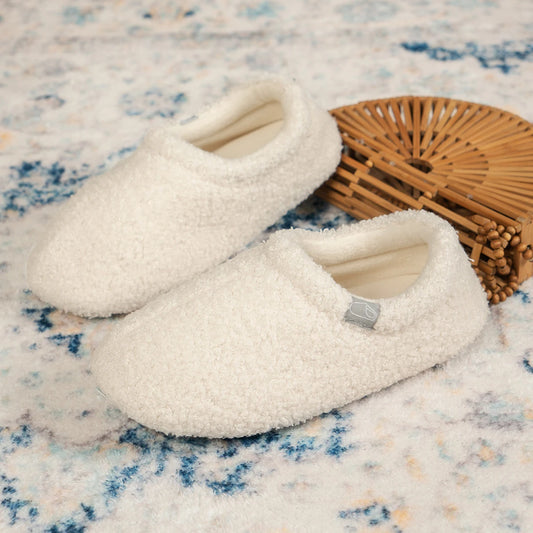 Women's Soft Curly Cozy Loafer Slippers with Polar Fleece Lining