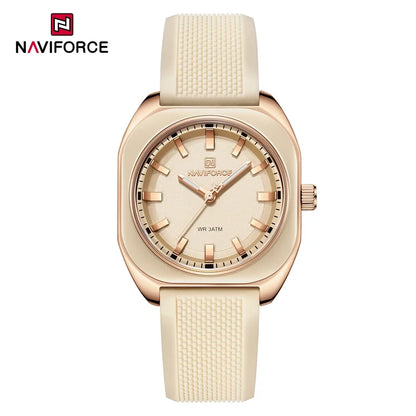 The Naviforce Polygon Women's Watch: Sculpted Simplicity for the Modern Wardrobe