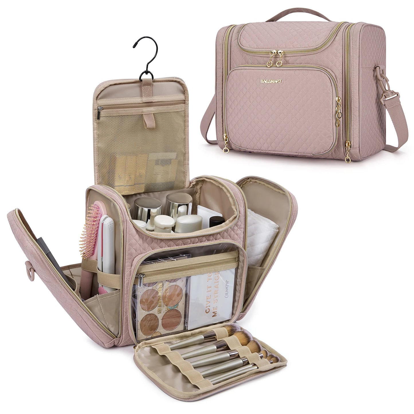 The 'Jetsetter' Quilted Beauty Organizer by BAGSMART
