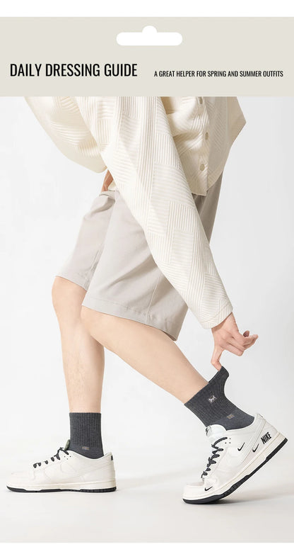 MiiOW Pure Cotton Crew Socks (5 Pairs)