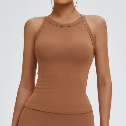 Zen in Motion: The Sculpted Women's Cross-Back Vest