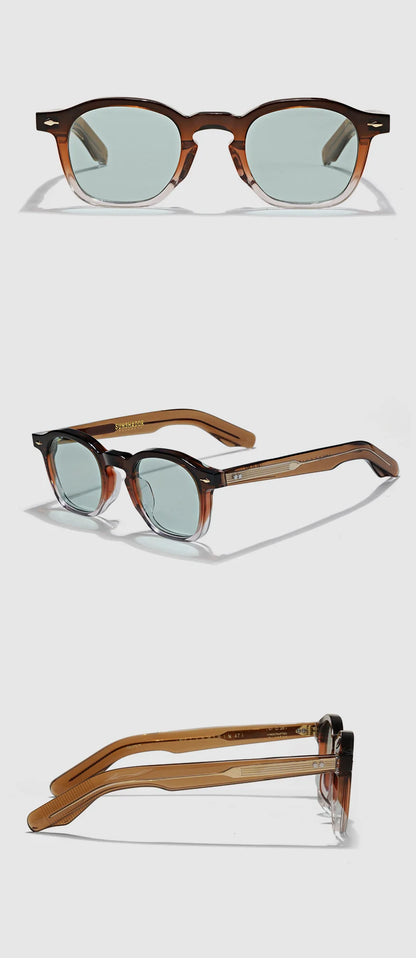 Handmade Round Frame Acetate Sunglasses | Premium Quality Men's & Women's UV400