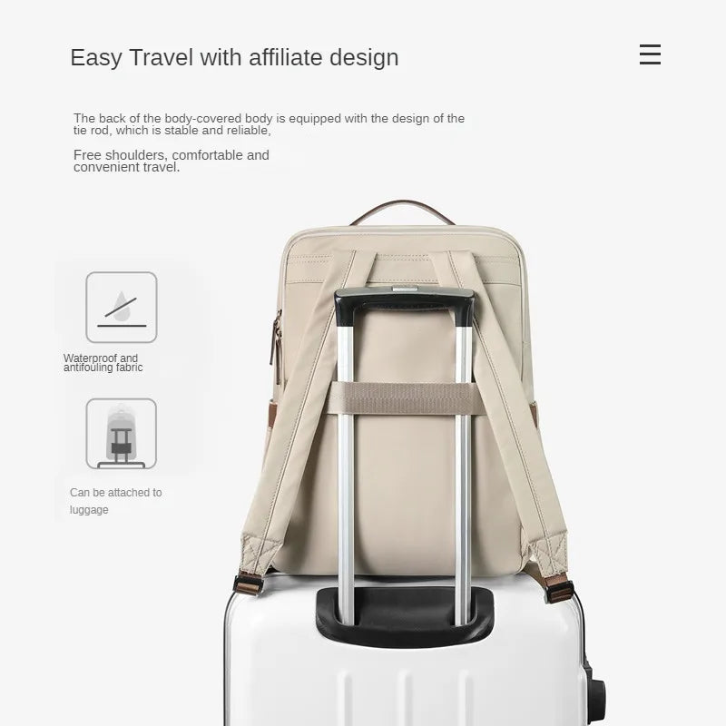 The Effortless Icon: Women's Minimalist Laptop Backpack for the Modern Woman (15.6")