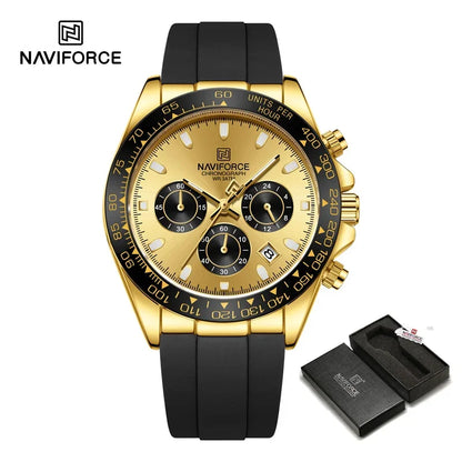 The Apex Men's Chrono Quartz Movement Watch : NAVIFORCE NF8054 Racing Speed Watch
