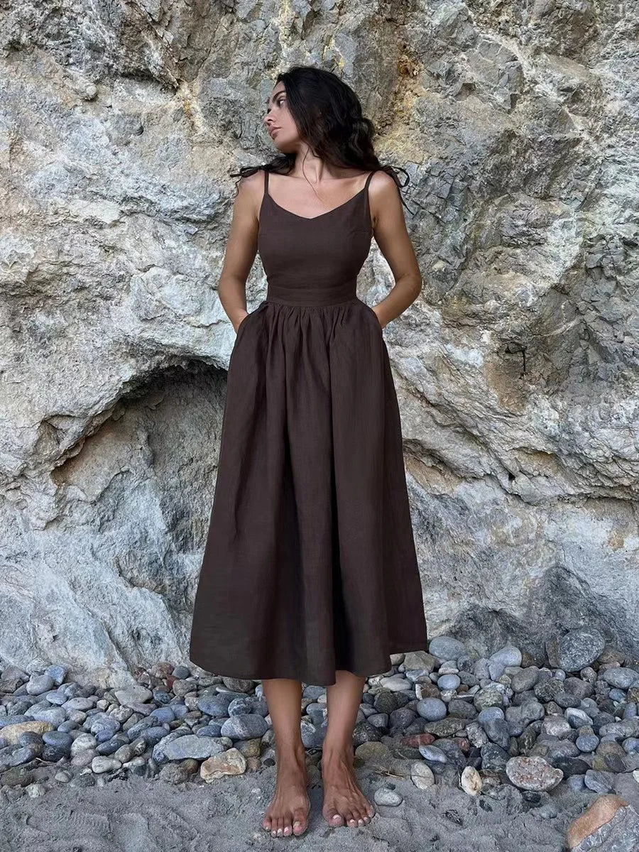 Sunset Solstice Cotton Maxi Dress | 100% Cotton