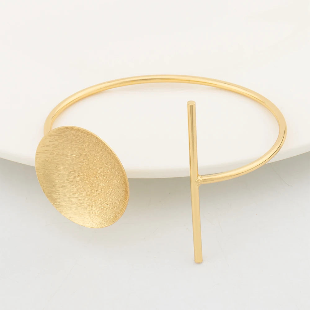 Geometric Round jewellery Set 18K Gold colour