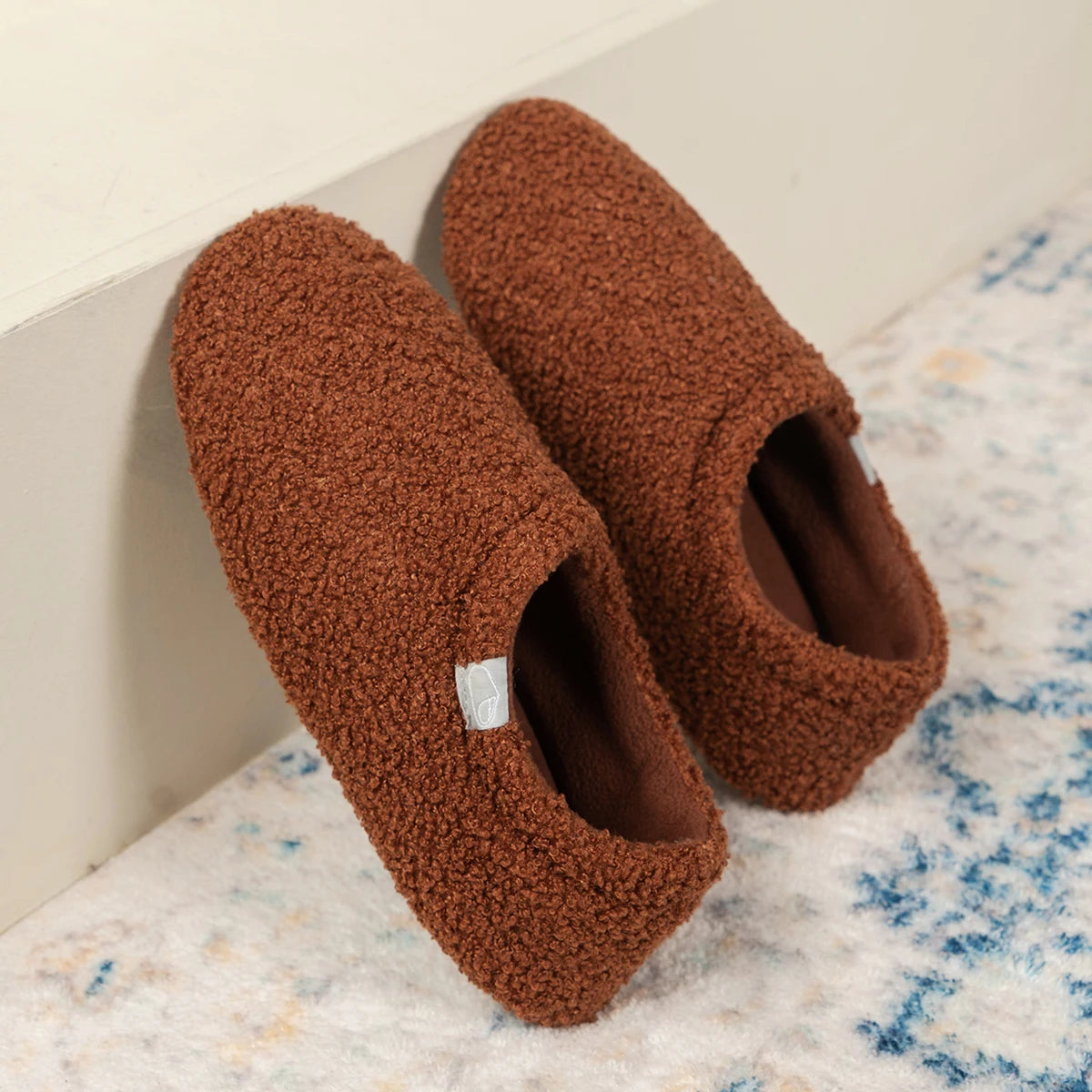 Women's Soft Curly Cozy Loafer Slippers with Polar Fleece Lining