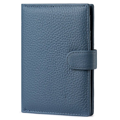 The Jetset Nomad: Pebbled Leather RFID Passport & Travel Wallet