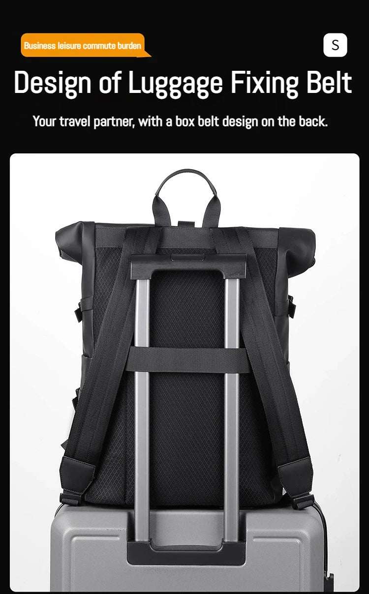 Unisex Urban Nomad Roll-Top Backpack