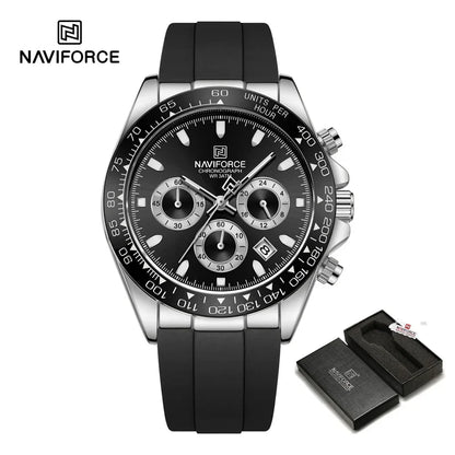 The Apex Men's Chrono Quartz Movement Watch : NAVIFORCE NF8054 Racing Speed Watch
