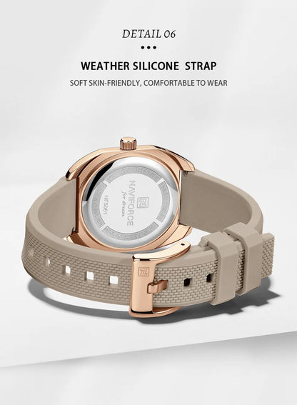 The Naviforce Polygon Women's Watch: Sculpted Simplicity for the Modern Wardrobe
