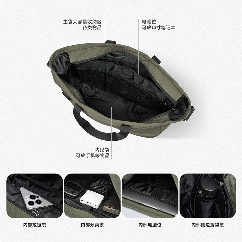 The Moyyi Urban Explorer Tote: 16" Pro-Grade Convertible Briefcase