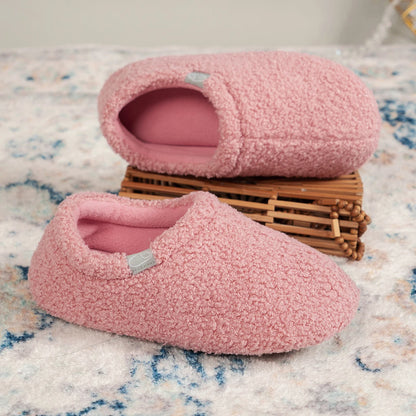 Women's Soft Curly Cozy Loafer Slippers with Polar Fleece Lining