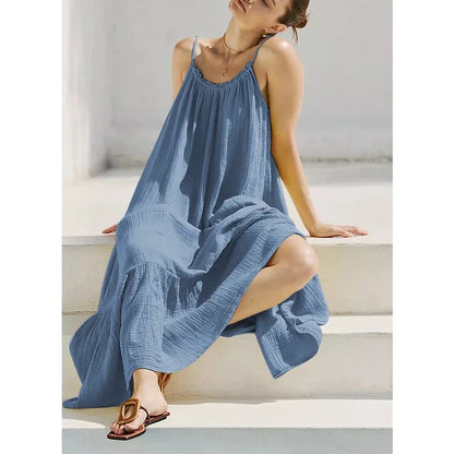 Effortless Sun-Drenched Elegance: The Gauze Maxi