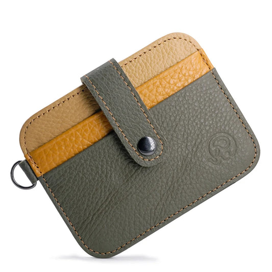 Unisex Top Grain Leather Slim Wallet | Ultra-Thin Mini Purse & Card Holder
