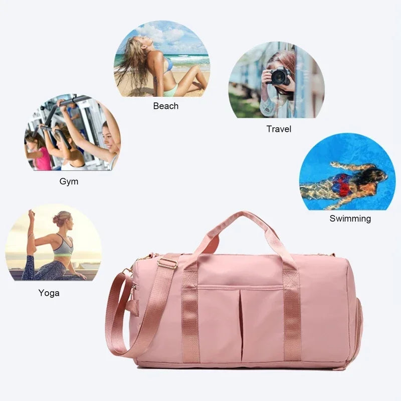 Women's Duffel Bag with Shoe Compartment