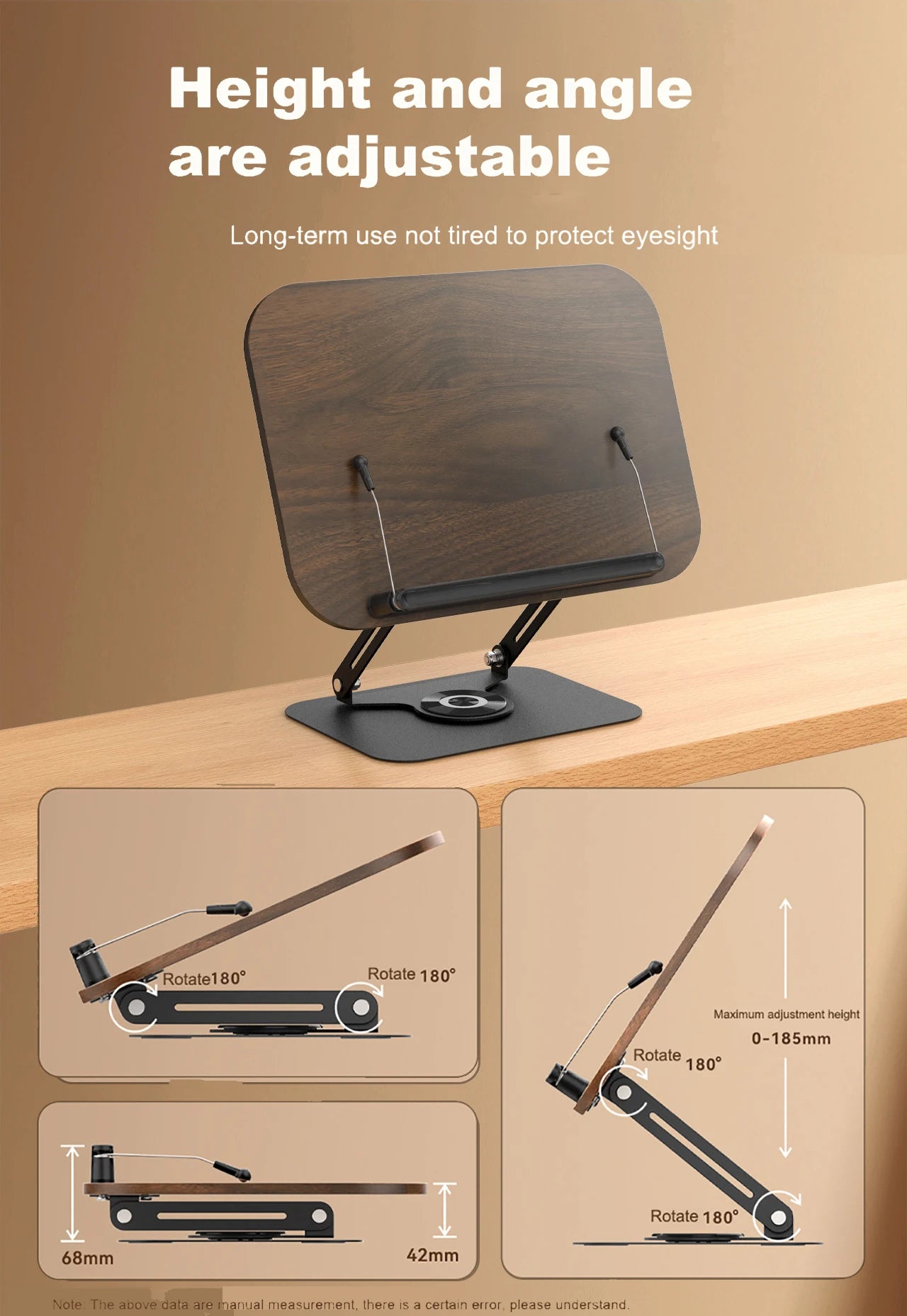 Elevate Your View: The 360° Desktop Curator Book | iPad | Tablet | Laptop Stand