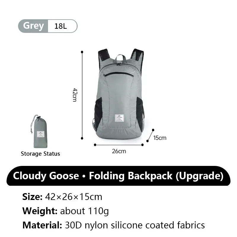 Naturehike Cloudy Goose Ultralight Pack-A-Bag Folding 30L Backpack: Freedom Unfolded