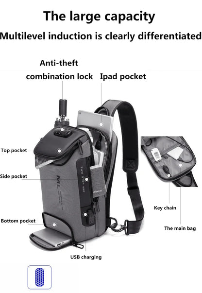 Men's Urban Anti-theft Lock Shoulder Bag