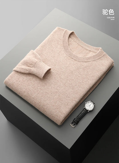 Men's 100% Merino Wool Crew Neck Sweater