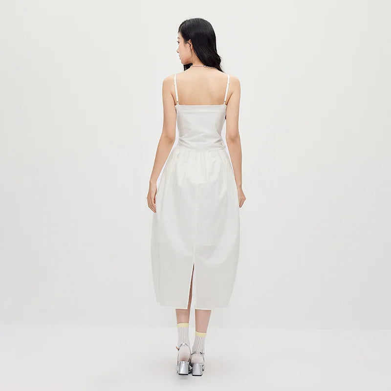 The Bardot Nouvelle Midi — Elegant French Style Bowknot Tube Dress