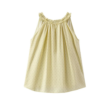 Atelier Beau Monde Bloomsbury Ruffle Neck Polka Dot Blouse – Cream