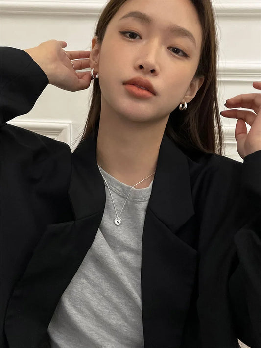 Ear Hoop Earrings in Sterling Silver