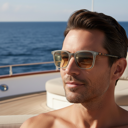Monolith Square: Sculpted Acetate & Gradient Lenses