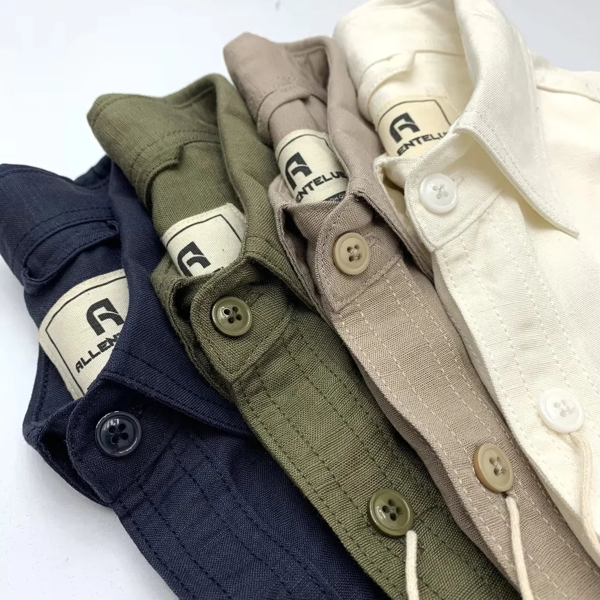 The Ginza Utility Shirt: Japanese Vintage Cotton-Linen Shirt