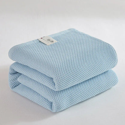 Air-Knit Waffle Summer Blanket | 100% Cotton