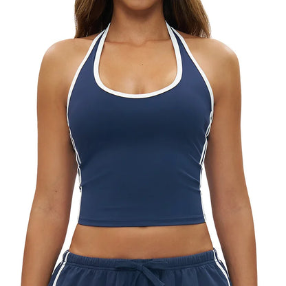The Sculpt Halter: Retro-Chic Performance Sports Vest
