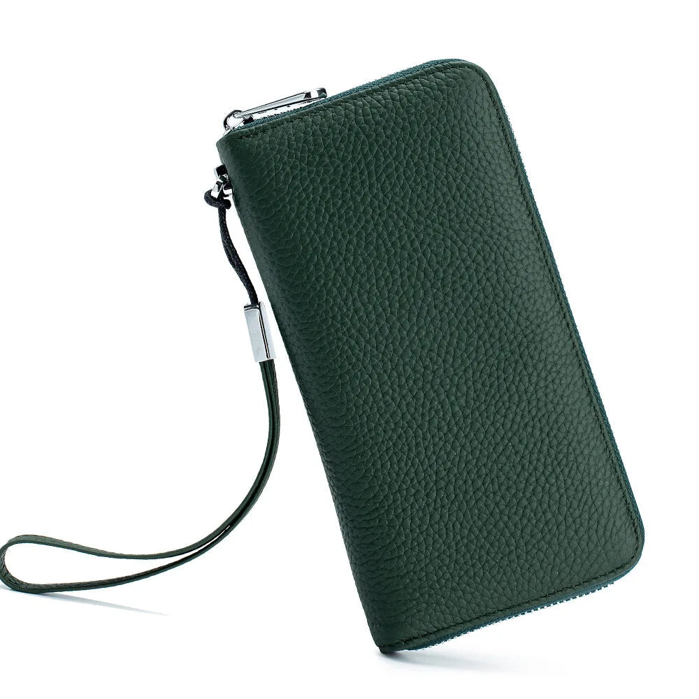 The Coveted Clutch: Women's ZIP Clutch in Top-Grain Leather with RFID Protection