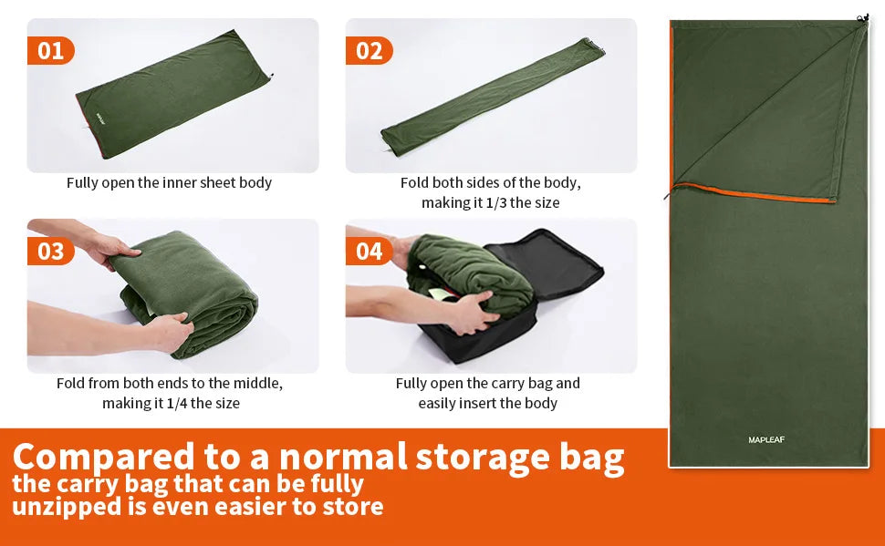 Cozy Chic: The MAPLEAF Fleece Sleeping Bag Cocoon