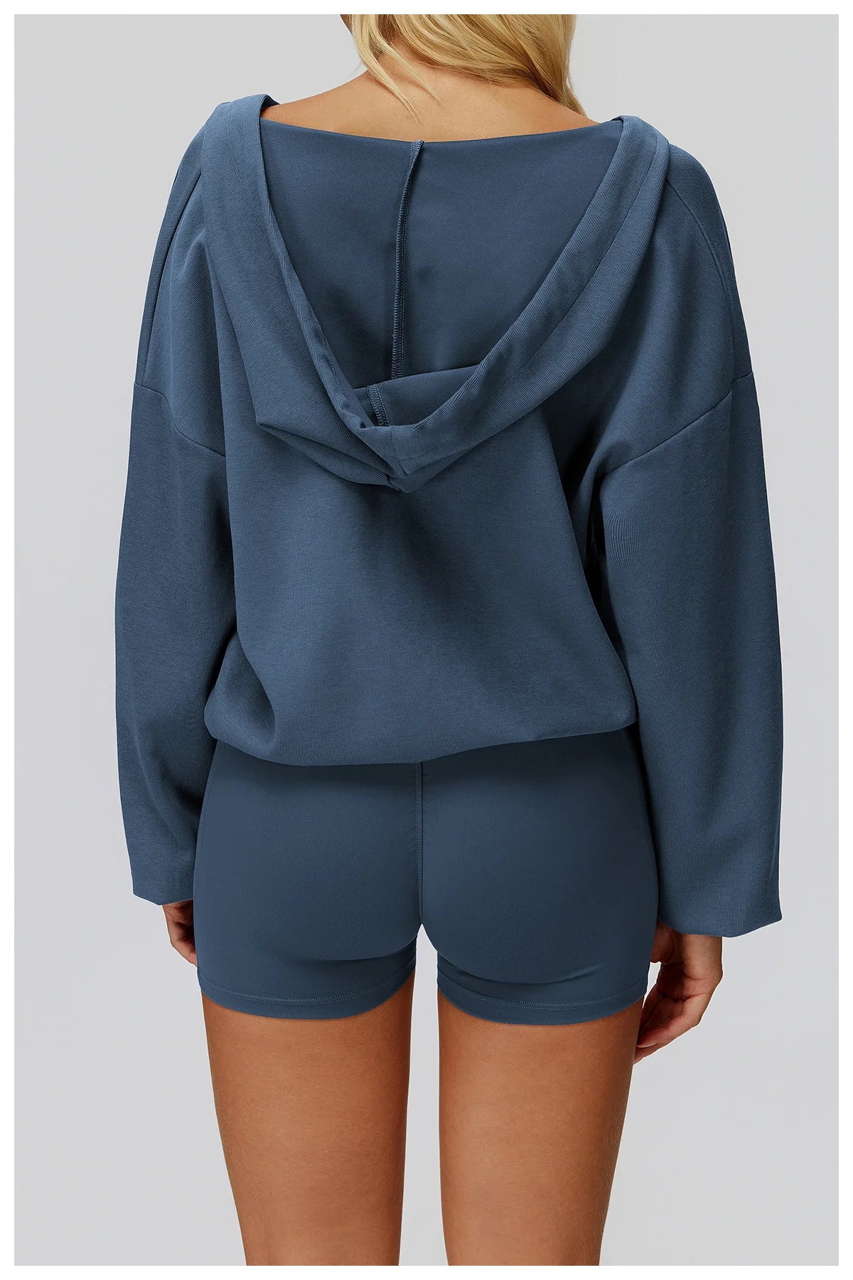Women's Deep-V Sweatshirt Sports Top | Loose Fit Yoga & Running Sweatshirt