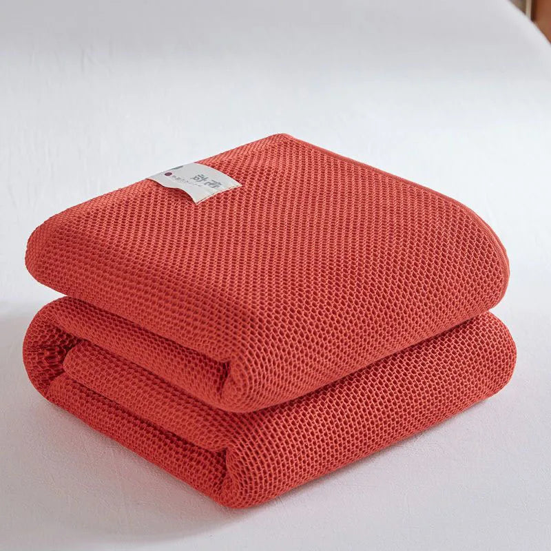 Air-Knit Waffle Summer Blanket | 100% Cotton