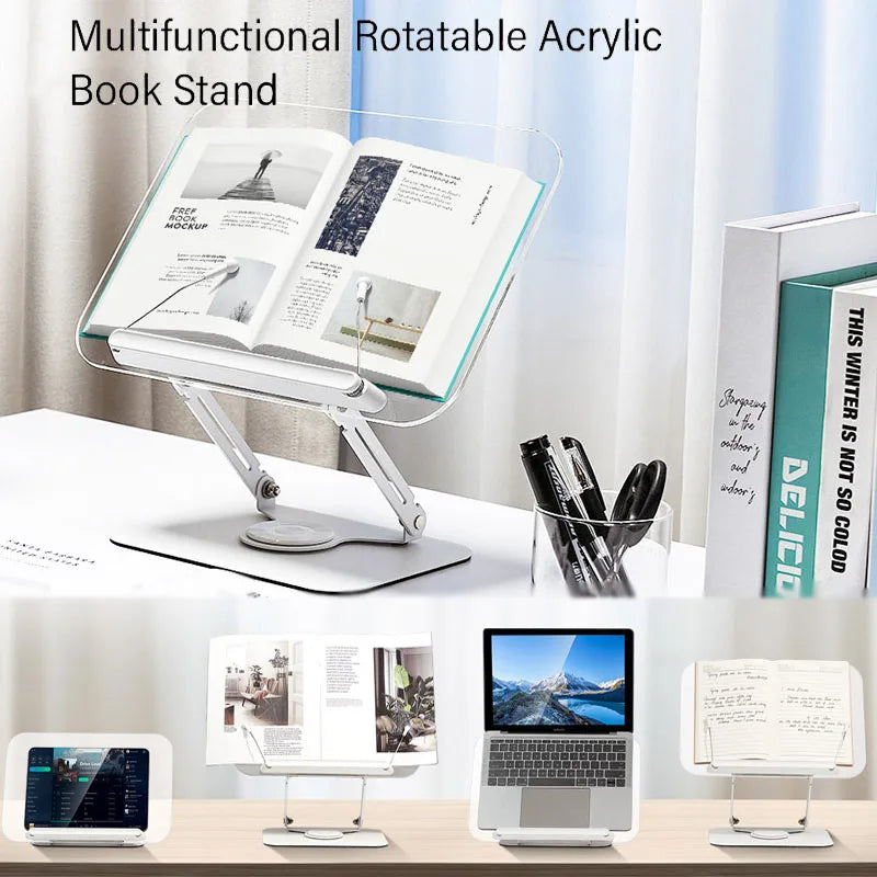 Elevate Your View: The 360° Desktop Curator Book | iPad | Tablet | Laptop Stand