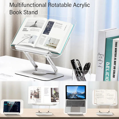 Elevate Your View: The 360° Desktop Curator Book | iPad | Tablet | Laptop Stand