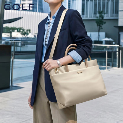 The Brutalist Carryall: 15-Inch Waterproof Nylon Executive Tote | GOLF